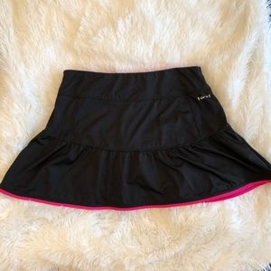 Black and Pink Tennis Skirt